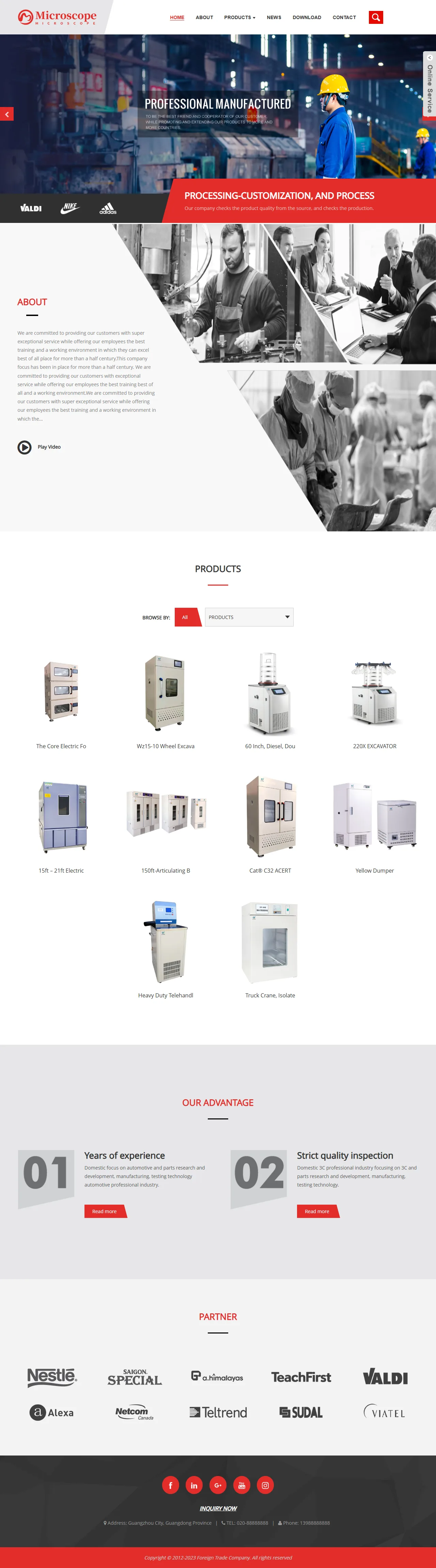 科学仪器仪表外贸独立站 预览