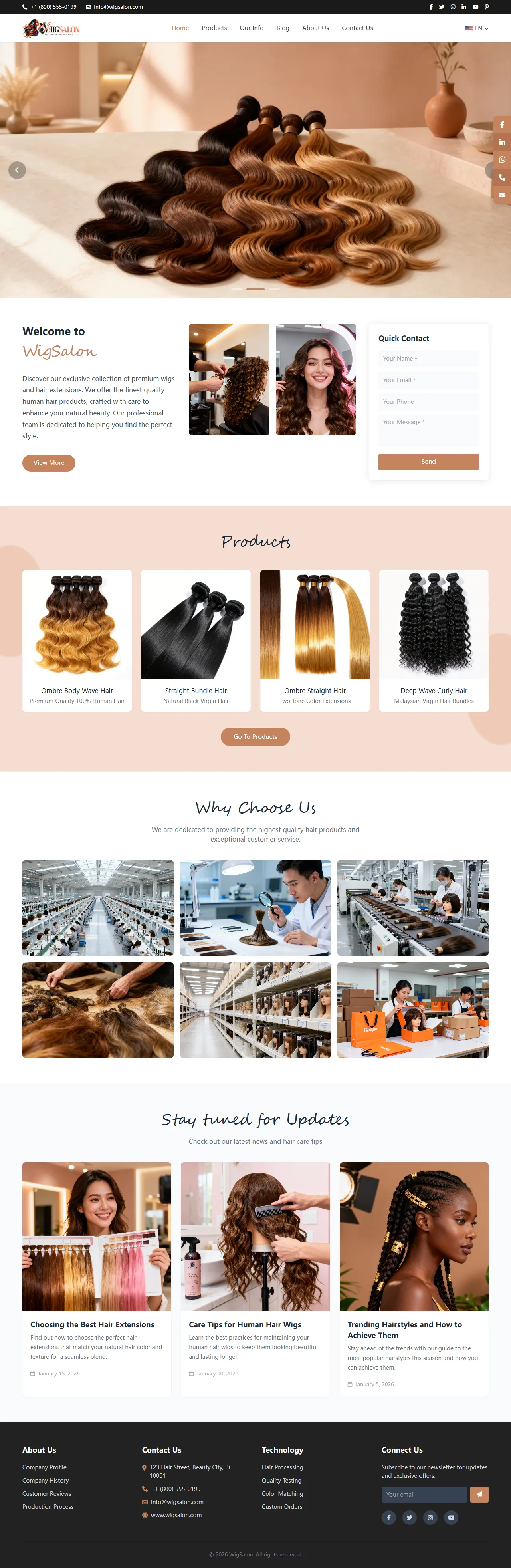 WigSalon 假发外贸独立站 预览