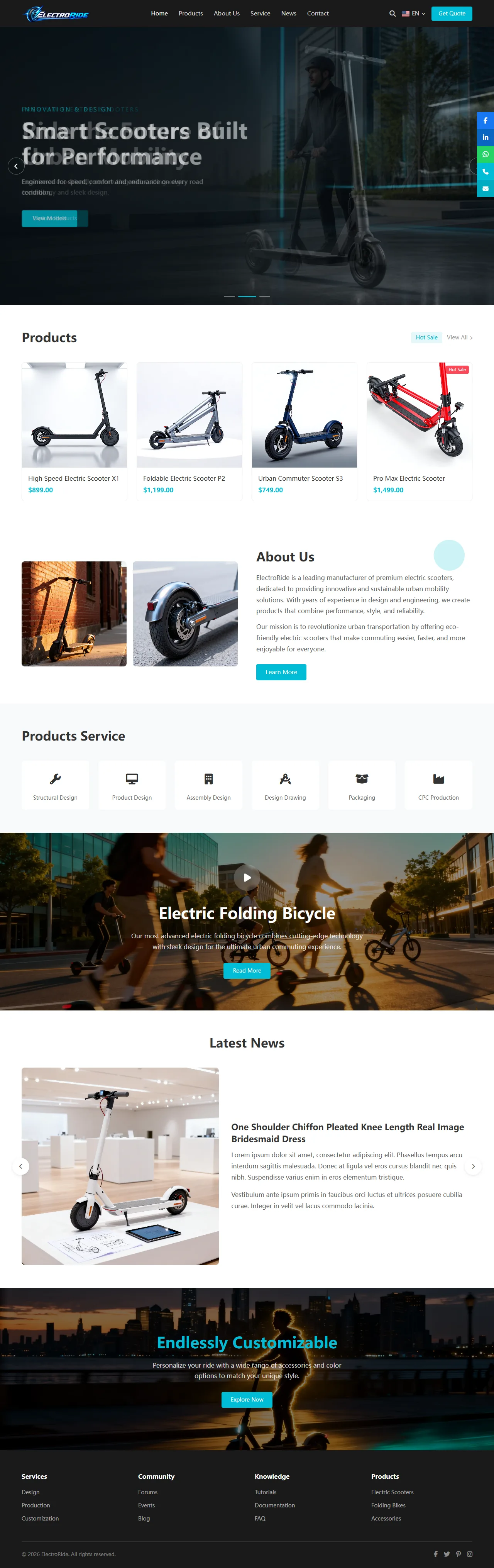 ElectroRide 外贸独立站 预览