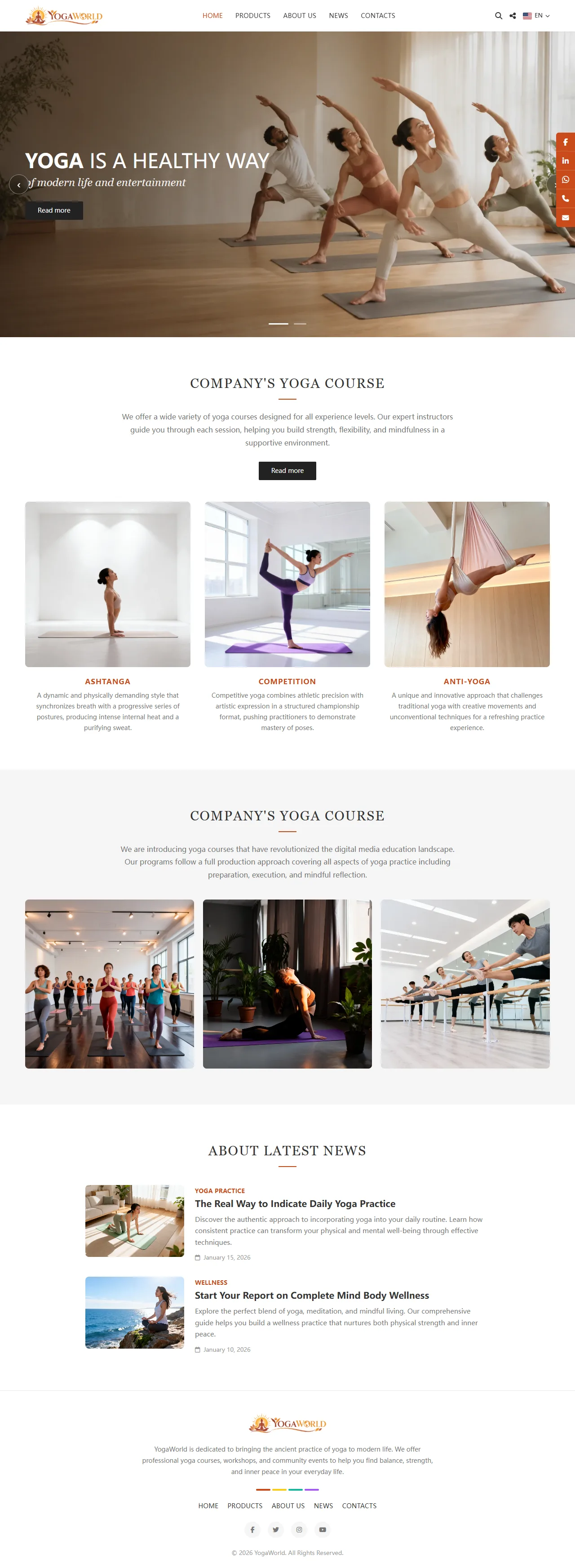 YogaWorld 瑜伽独立站 预览