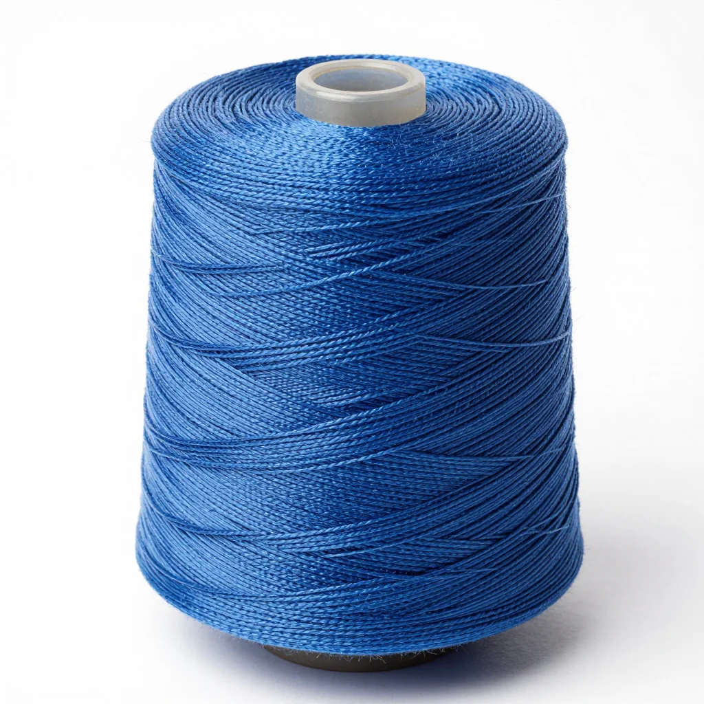 Blue yarn cone