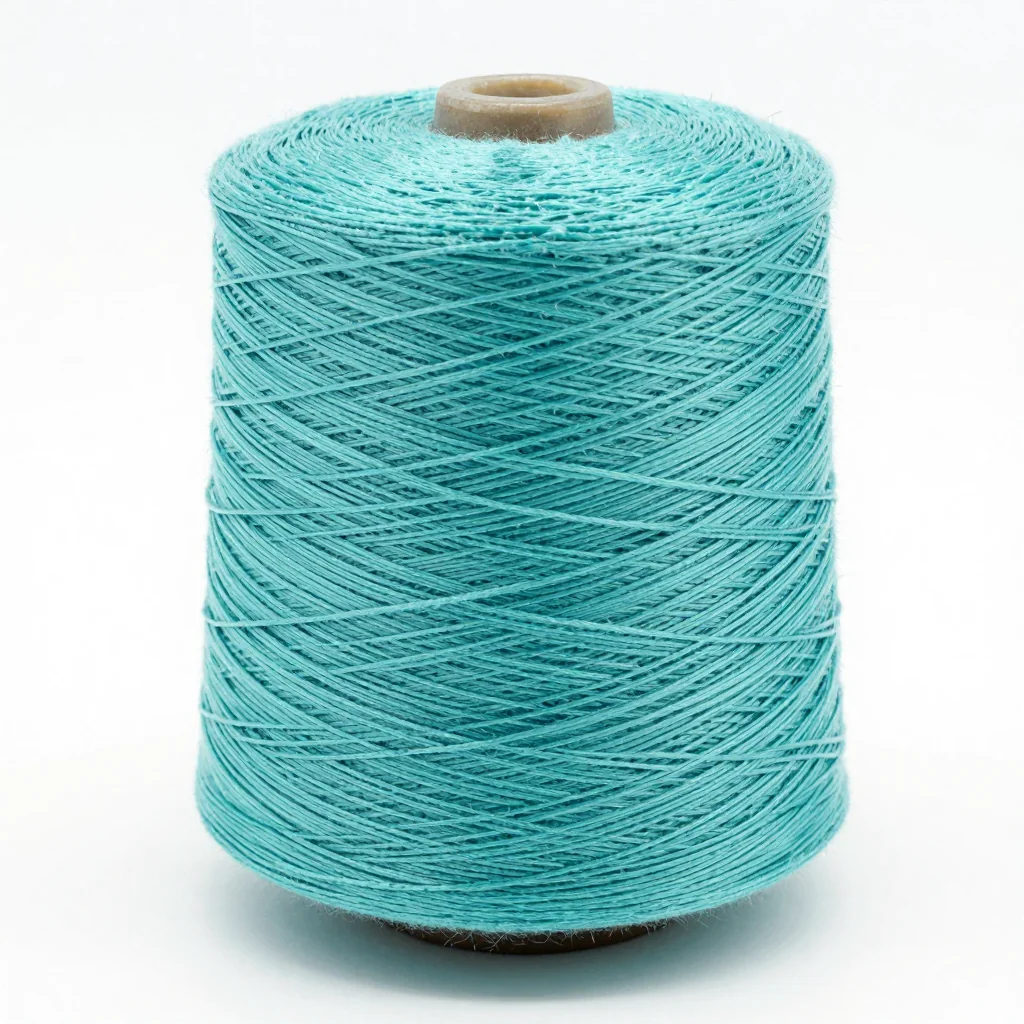 Teal yarn cone