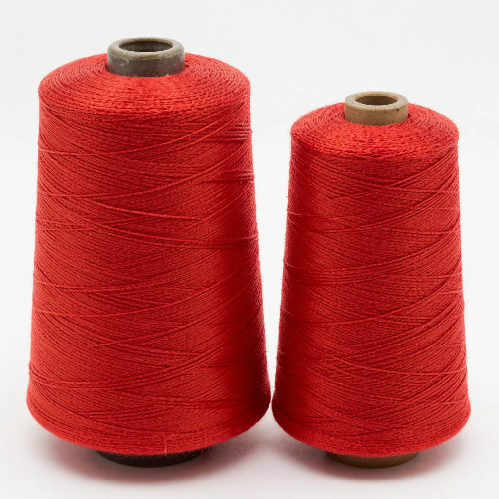 Red yarn cone