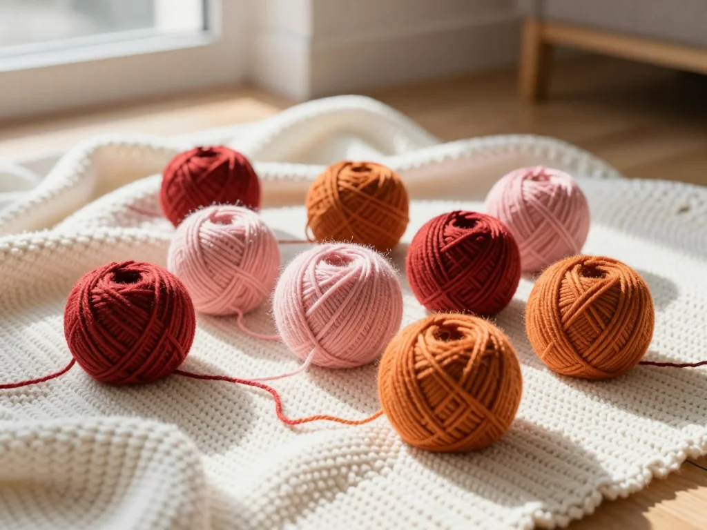 Colorful yarn balls