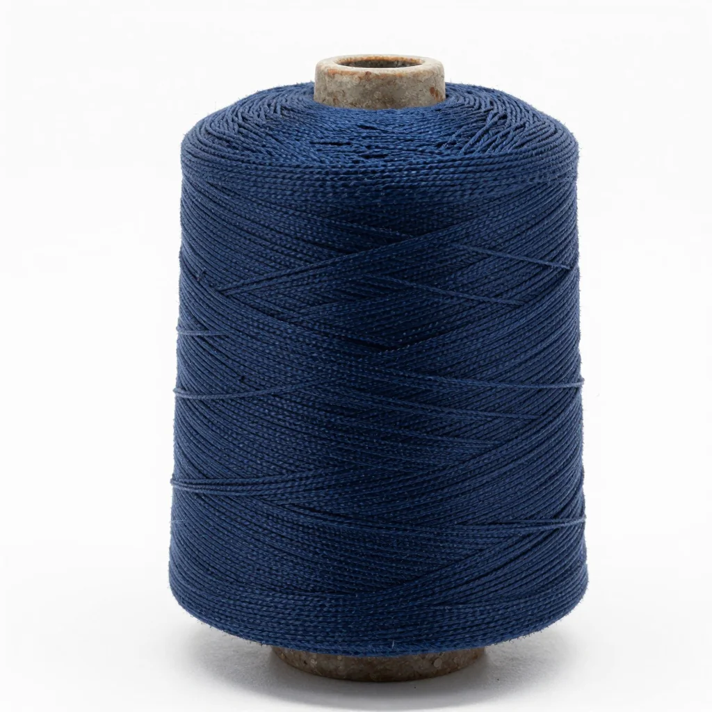 Blue yarn cone