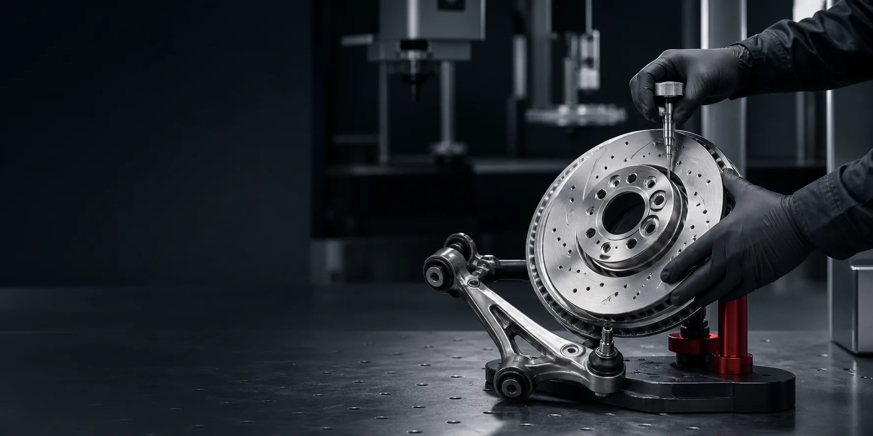Precision inspection of an automotive brake component
